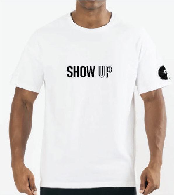 WHITE SHOW UP SHOW OUT TEE Main Image